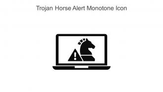 Trojan Horse Alert Monotone Icon In Powerpoint Pptx Png And Editable Eps Format