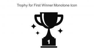 Trophy For First Winner Monotone Icon In Powerpoint Pptx Png And Editable Eps Format