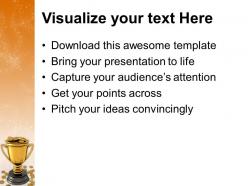 Trophy full of golden coins powerpoint templates ppt themes and graphics 0213