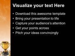 Trophy full of golden coins powerpoint templates ppt themes and graphics 0213