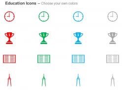 Trophy open book divider ppt icons graphics