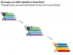 Trophy victory four banner business applications flat powerpoint design