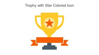 Trophy With Star Colored Icon In Powerpoint Pptx Png And Editable Eps Format