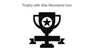 Trophy With Star Monotone Icon In Powerpoint Pptx Png And Editable Eps Format