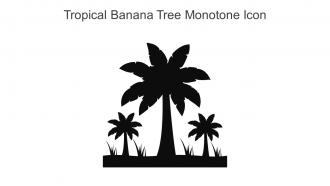 Tropical Banana Tree Monotone Icon In Powerpoint Pptx Png And Editable Eps Format