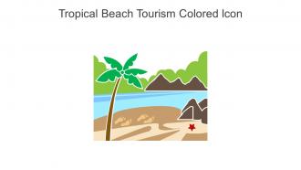 Tropical Beach Tourism Colored Icon In Powerpoint Pptx Png And Editable Eps Format