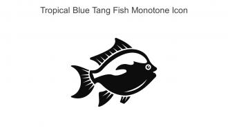 Tropical Blue Tang Fish Monotone Icon In Powerpoint Pptx Png And Editable Eps Format