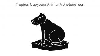 Tropical Capybara Animal Monotone Icon In Powerpoint Pptx Png And Editable Eps Format