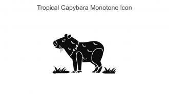 Tropical Capybara Monotone Icon In Powerpoint Pptx Png And Editable Eps Format