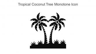 Tropical Coconut Tree Monotone Icon In Powerpoint Pptx Png And Editable Eps Format