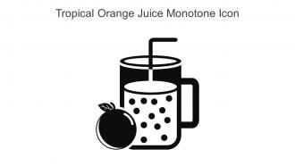 Tropical Orange Juice Monotone Icon In Powerpoint Pptx Png And Editable Eps Format