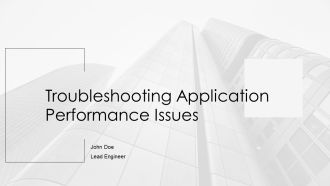 Troubleshooting Application Performance Issues PPT Slides AT