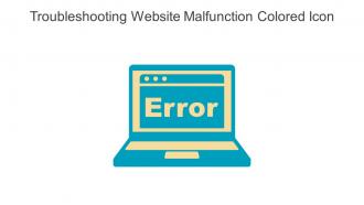 Troubleshooting Website Malfunction Colored Icon In Powerpoint Pptx Png And Editable Eps Format