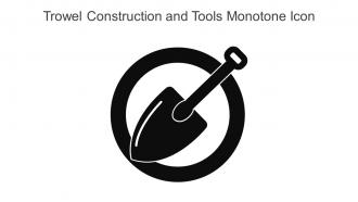 Trowel Construction And Tools Monotone Icon In Powerpoint Pptx Png And Editable Eps Format