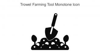 Trowel Farming Tool Monotone Icon In Powerpoint Pptx Png And Editable Eps Format