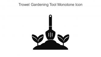 Trowel Gardening Tool Monotone Icon In Powerpoint Pptx Png And Editable Eps Format