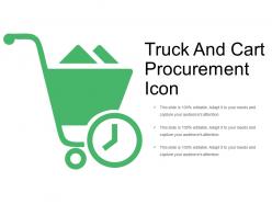 Truck and cart procurement icon