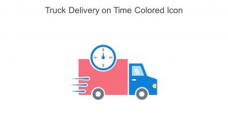 Truck Delivery On Time Colored Icon In Powerpoint Pptx Png And Editable Eps Format