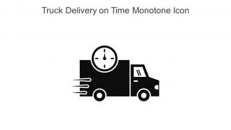 Truck Delivery On Time Monotone Icon In Powerpoint Pptx Png And Editable Eps Format
