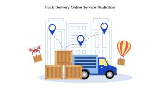 Truck Delivery Online Service Illustration