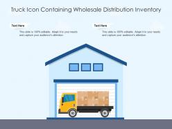 Truck icon containing wholesale distribution inventory