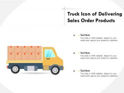 Truck icon of delivering sales order products