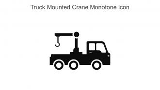 Truck Mounted Crane Monotone Icon In Powerpoint Pptx Png And Editable Eps Format