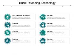 Truck platooning technology ppt powerpoint presentation icon background cpb