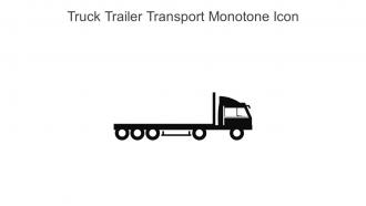 Truck Trailer Transport Monotone Icon In Powerpoint Pptx Png And Editable Eps Format