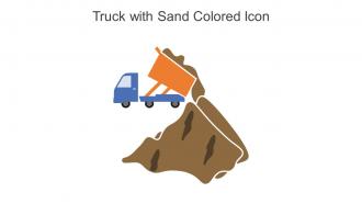 Truck With Sand Colored Icon In Powerpoint Pptx Png And Editable Eps Format