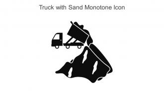 Truck With Sand Monotone Icon In Powerpoint Pptx Png And Editable Eps Format