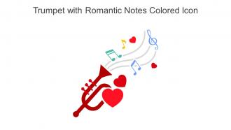 Trumpet With Romantic Notes Colored Icon In Powerpoint Pptx Png And Editable Eps Format