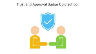 Trust And Approval Badge Colored Icon In Powerpoint Pptx Png And Editable Eps Format