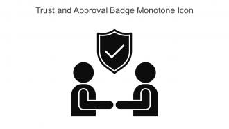 Trust And Approval Badge Monotone Icon In Powerpoint Pptx Png And Editable Eps Format