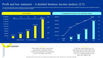 Trust Business Plan Profit And Loss Statement A Detailed Business Income Analysis BP SS Editable