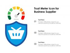 Trust meter icon for business supplier