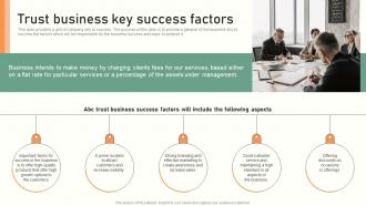 Trust Service Start Up Trust Business Key Success Factors BP SS