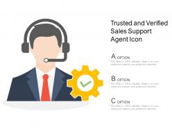 Trusted And Verified Sales Support Agent Icon