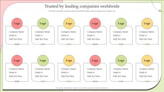 Trusted By Leading Companies Worldwide Effective Lead Nurturing Strategies Relationships