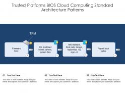 Trusted platforms bios cloud computing standard architecture patterns ppt presentation diagram