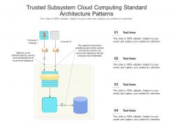 Trusted subsystem cloud computing standard architecture patterns ppt powerpoint slide