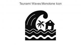 Tsunami Waves Monotone Icon In Powerpoint Pptx Png And Editable Eps Format