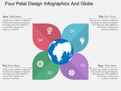 Tt four petal design infographics and globe flat powerpoint design