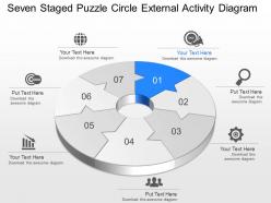 Tt seven staged puzzle circle external activity diagram powerpoint template slide