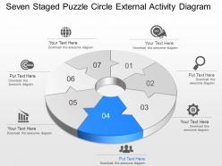Tt seven staged puzzle circle external activity diagram powerpoint template slide