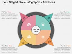 Tu four staged circle infographics and icons flat powerpoint design