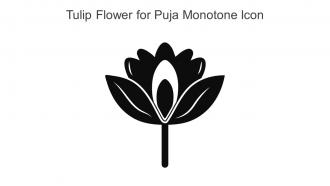 Tulip Flower For Puja Monotone Icon In Powerpoint Pptx Png And Editable Eps Format