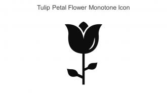 Tulip Petal Flower Monotone Icon In Powerpoint Pptx Png And Editable Eps Format