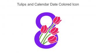 Tulips And Calendar Date Colored Icon In Powerpoint Pptx Png And Editable Eps Format