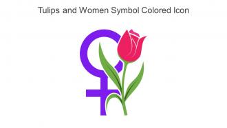 Tulips And Women Symbol Colored Icon In Powerpoint Pptx Png And Editable Eps Format